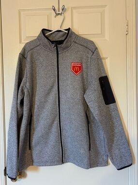McDonald's Grey and Black Canada Logo Zip Jacket